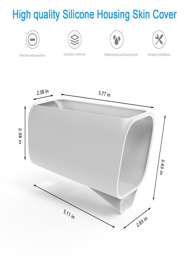 HOLACA Silicone Housing Skin Cover for eufyCam S3 Pro Security Camera, Dustproof, White (2 Pack) - Image 4
